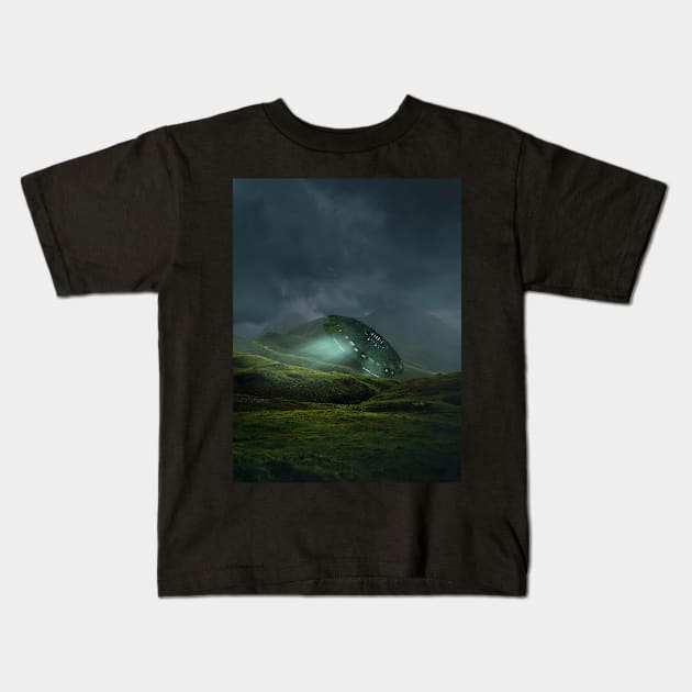 Misty UFO Kids T-Shirt by Shaheen01